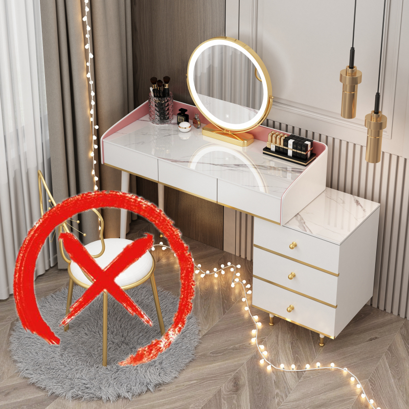 No mirror, no chair, no cabinet, Nordic dressing table, bedroom, small apartment, simple net red ins style, modern light luxury dressing table