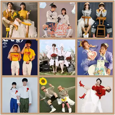 Photo studio theme clothing sweet travel couple photo dress Street Photo dress casual hip-hop style photo wedding dress
