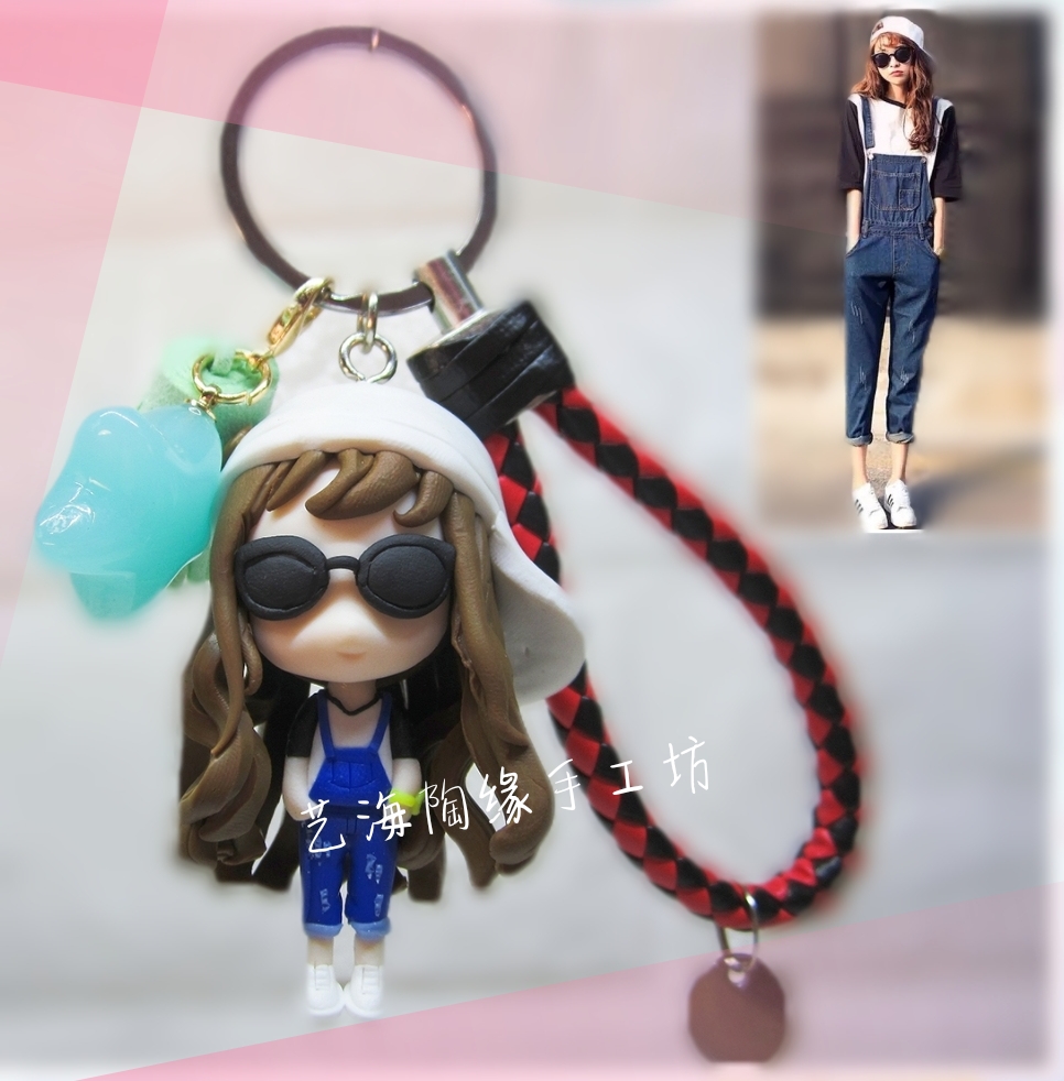 Special live person keychain doll photo custom Q version doll pinch clay figure clay statue birthday gift