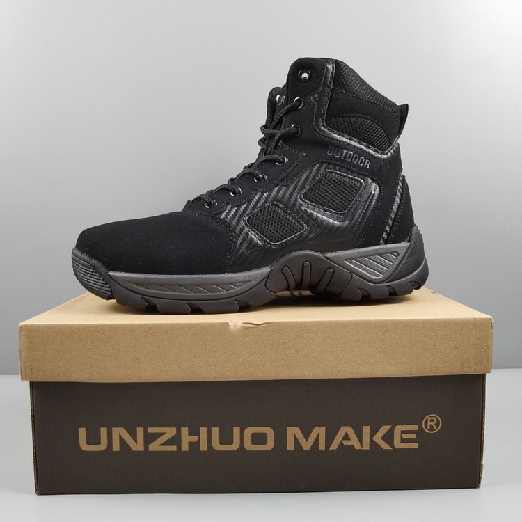 Picking up leaked foreign trade tail single export to Europe and the United States high-end cow suede leather Martin boots ultra-light soft-soled outdoor large size boots