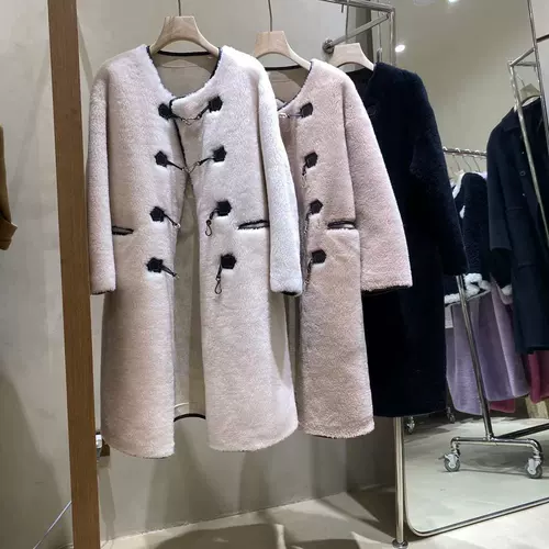 Настройка VK 1111 Корейская версия Light Luxury Full Wool Long Lock Jacket 101-758-1