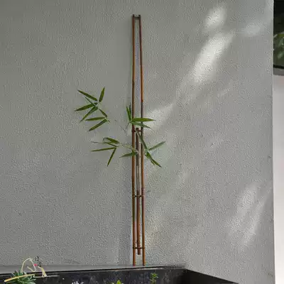 Japanese flower insert wall-mounted bamboo tube flower stand Flower ceremony tea room wall hanging ornaments Bamboo Bamboo Flower into tube