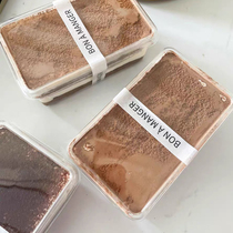 Tiramisu box packaging box container transparent square utensil disposable packaging box tray cake dessert box
