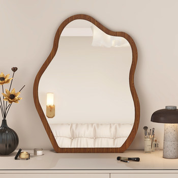High-Definition Shoe Store Mirror That Can Be Hung or Placed on the Floor, Suitable for Home Use in Bedrooms, Girls' Dormitories, and as a Full-Body Makeup and Dressing Mirror with Unique Shape