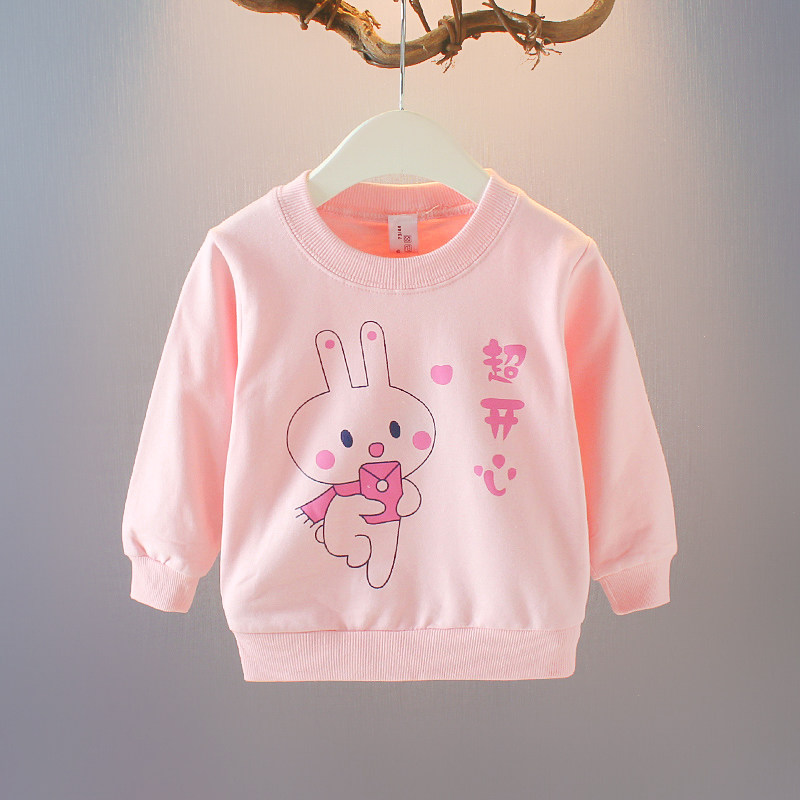 2021 new baby girl Autumn cartoon long sleeve T-shirt girl foreign style casual autumn baby trendy coat