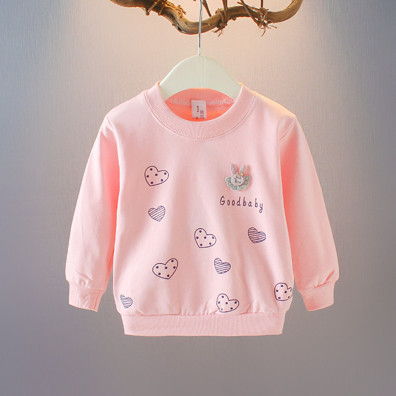 2022 new female baby spring long sleeve T-shirt female baby 1-2-3 year old new wave spring dress little girl casual blouse