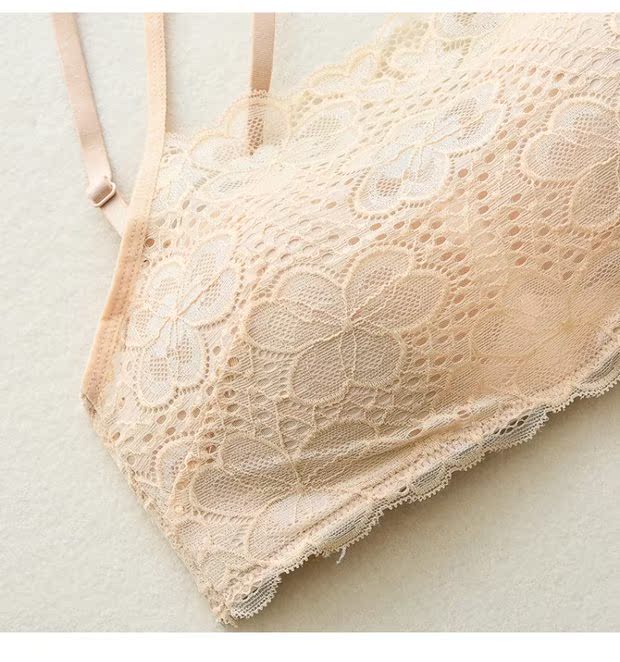Ren đen ống trên đỉnh ngực nữ phần mỏng làm đẹp trở lại dây đeo nhỏ vest phong cách đáy quần chống ánh sáng thể thao đồ lót áo bra mặc với sơ mi trắng