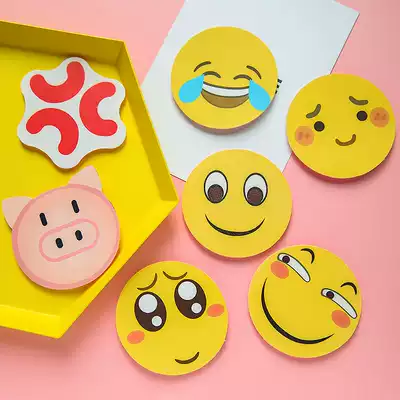 Korean girl heart hair stickers broken hair stickers Liuhai stickers adult cute funny expression bag Velcro sticky hair headdress