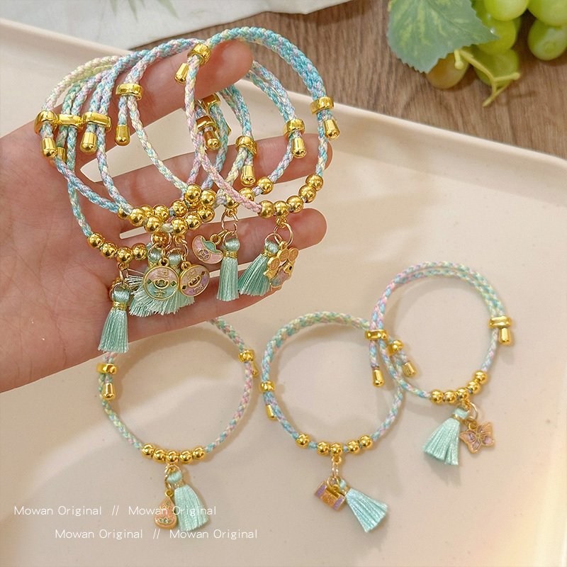 Dragon Boat Festival Colorful Rope Hand-Woven Tassel Pendant Bracelet Light Luxury Niche Exquisite Bracelet Accessories Children's Jewelry Dragon Boat Festival Colorful Rope Hand-Woven Tassel Pendant Bracelet Light Luxury Niche Exquisite Bracelet Accessories Children's Jewelry
