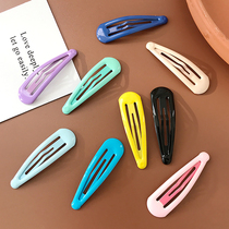 Candy color BB clip ins Girl Macaron hair clip Broken hair word bangs edge clip Adult net red hair hair headdress