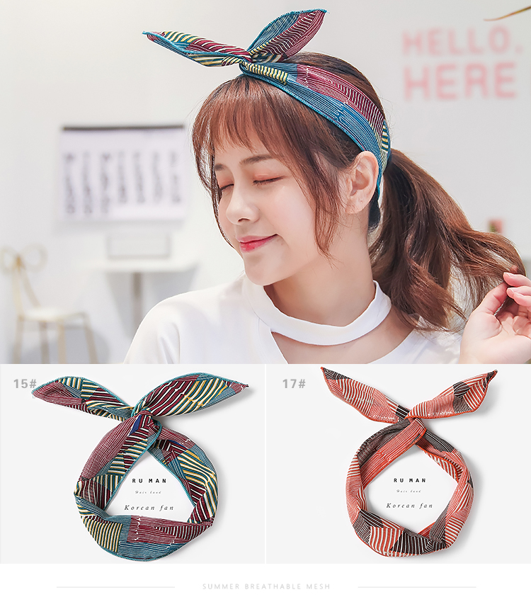 Hàn Quốc net chữ thập đỏ dây tóc ban nhạc cạnh rửa headband ngọt nhỏ tươi nhỏ gọn Sen nữ headgear headband