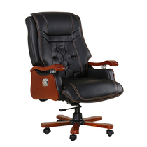 boss chair genuine leather office chair home computer chair reclinable solid wood swivel chair cowhide large class chair office furniture set