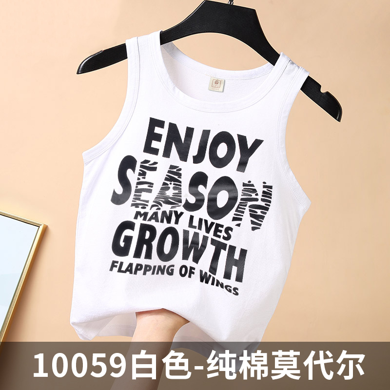 Trẻ em mặc cậu bé mùa hè vest váy 2020 trẻ em bé mới không tay cotton t-shirt mùa hè trẻ em lớn của Hàn Quốc phiên bản của thủy triều.