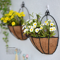 Wall hanging flowerpot flower basket bedroom wall decoration wall decoration European room wall door pendant Nordic hanging wall