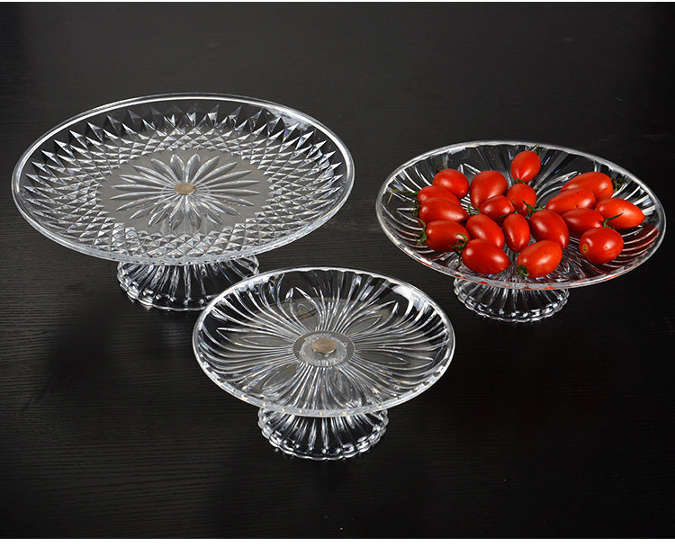 亚克力水果盘塑料KTV酒吧现代客厅透明欧式小吃糖果创意高脚果盆详情17