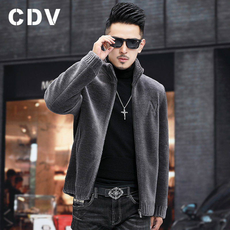 2021 Haining new fur pellet one sheep scissor coat short style men's fashion warm fur coat winter