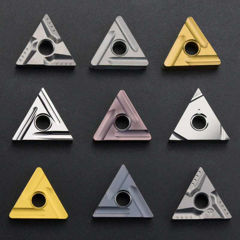 Numerical control car blade abrasion resistant TNMG160408 ceramic knife grain TNGG coarse car triangular outer round alloy knife head