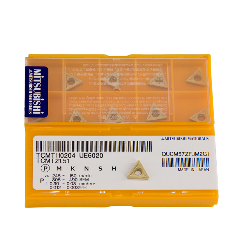 Nhập khẩu công cụ cắt hợp kim Mitsubishi TCMT110204 UE6020 CNC xe công cụ lỗ bên trong máy tiện tròn lưỡi xe - Dụng cụ cắt
