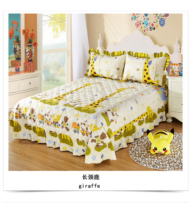 Luo Mengyu cotton chần trải giường dày bông và tấm bông giường đơn đặt ba bộ bộ đồ giường cưới
