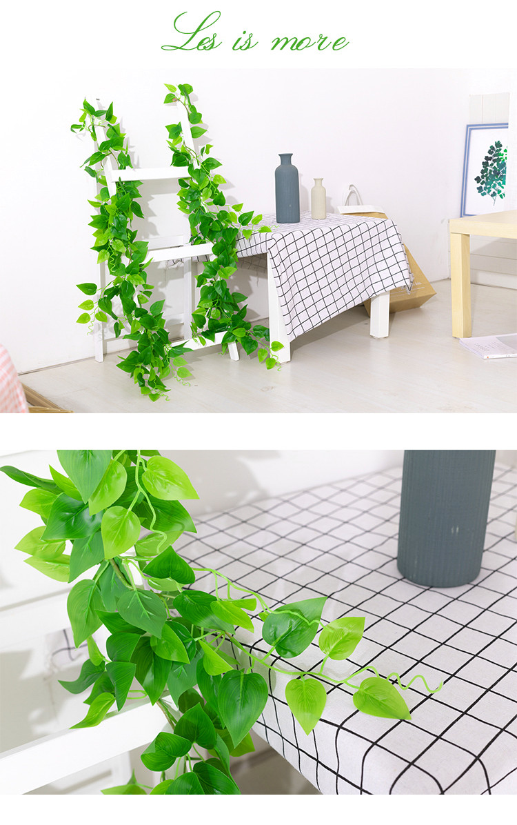 Mô phỏng hoa giả lá xanh lá cây nhựa nhựa mây sưởi ấm điều hòa không khí ống trang trí tắc ống nước trong nhà cây xanh - Hoa nhân tạo / Cây / Trái cây cây bàng singapore giả