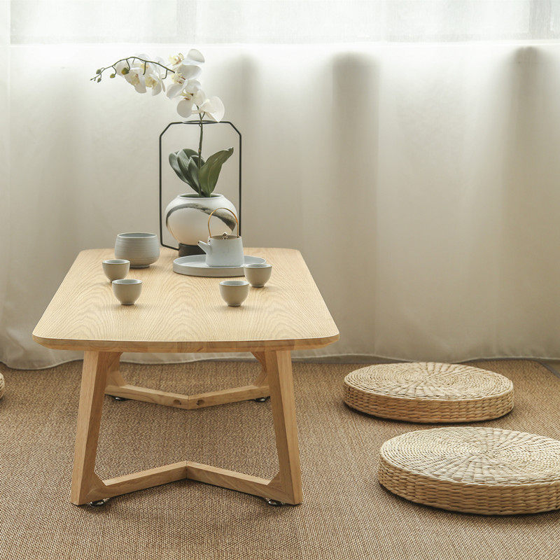 Solid Wood tatami table small coffee table Japanese low table balcony Zen custom collapsed Rice low table tea table Kang table