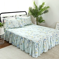 Bông bedspread giường váy một mảnh tấm bìa bảo vệ tay áo bông bụi vải flounced váy 1.8m2x2.2 - Váy Petti ga giường viền họa tiết