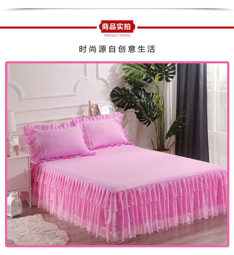 khăn trải giường Hàn giường rắn váy ren một mảnh nệm trải 1,5m 1.8x2.0m đơn giản mùa hè chúa - Váy Petti giường váy