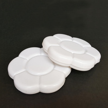 Plum blossom palette box flower-shaped palette plastic palette with cover flower-shaped palette two