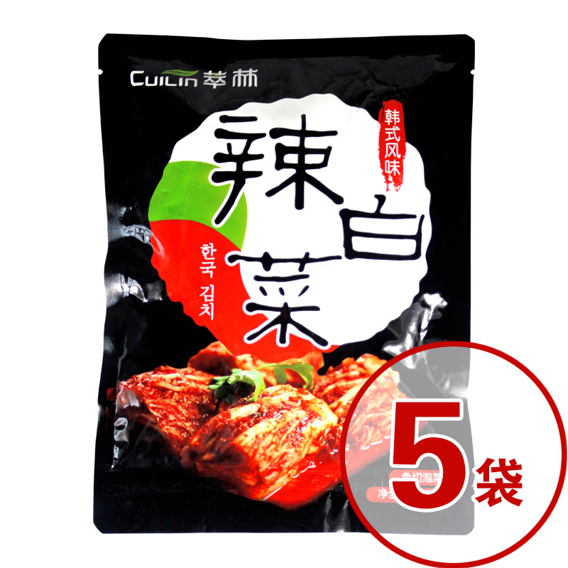 (Spicy Cabbage 5 bags total 5 catties) Hot cabbage Korean style North Korean ethnic flavor Next meal Meals Extract Lin's Mouth Sauerkraut