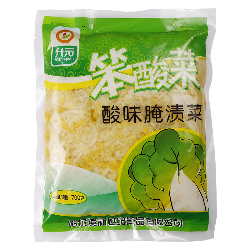 Liter Yuan sour vegetables Northeastern bulky vegetable silk Longjiang River terrown sour cabbage pickled sour cabbage 700g bagged