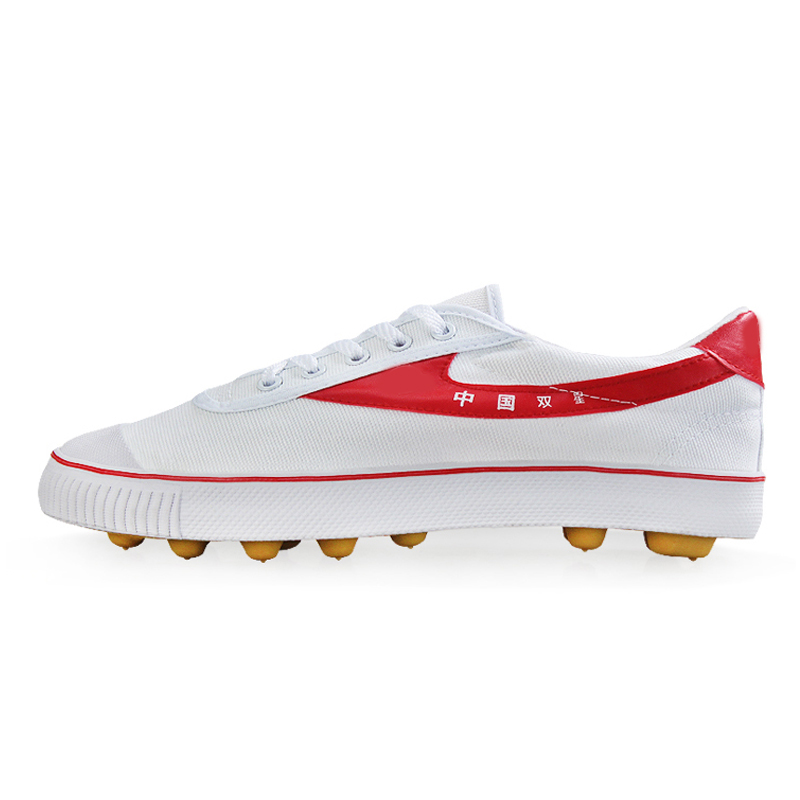 Qingdao Double Star Twin Star Canvas White Football Shoes Double Star Big White Foot Classic Old Style Bull Fascia Football Shoes