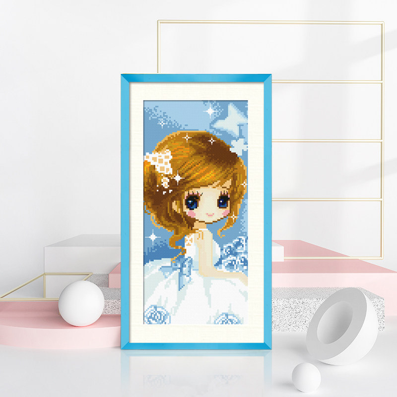 Cross stitch full embroidered cartoon cute children's bedroom students handmade embroidery 2022 lines embroidered with new small self-embroidery