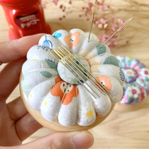 Embroidery Cross embroidered handmade needle wire wrapping tool Pumpkin Crushed Flower Needle strap suction needle Pin Wood Base Needle Insert