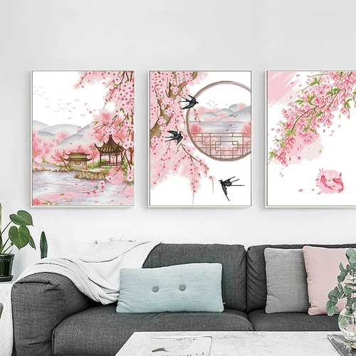 Cross -Stroke Living Room 2023 Новая линейная вышивка слегка домашняя вышивка ручной работы.