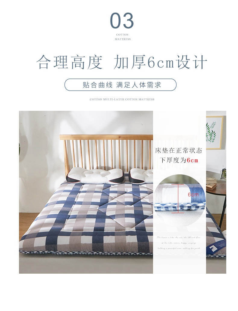 1,5m bông nệm giường nệm trần truồng con 1.8m1.2m0.9 mét bọt dày pad là ký túc xá sinh viên - Nệm đệm lò xo hanvico