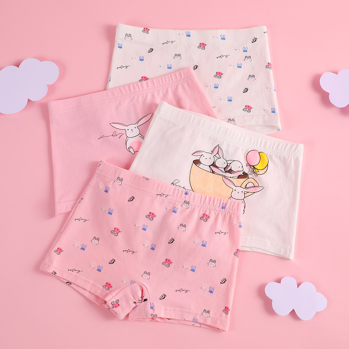 South Pole girl girl four-corner underpants A class of pure cotton children Four corner pants little girl Baby CUHK Child shorts