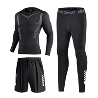 Быстросохнущий комплект для спортзала, дышащий лонгслив, 3 предмета