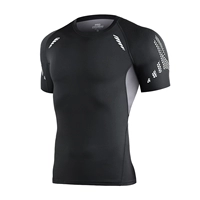 Черно -разгнутый с коротким рукавом [Huifeng и Chang] Новая модель