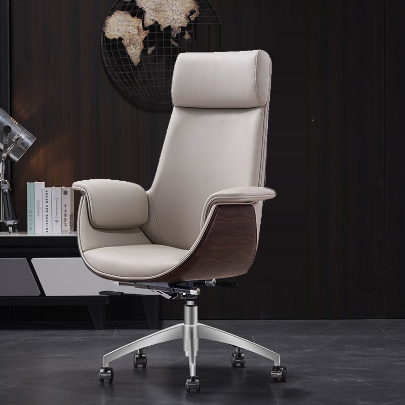 Office chair comfortably long sitting able to lay upscale boss seat meeting swivel chair genuine leather live computer chair home chair