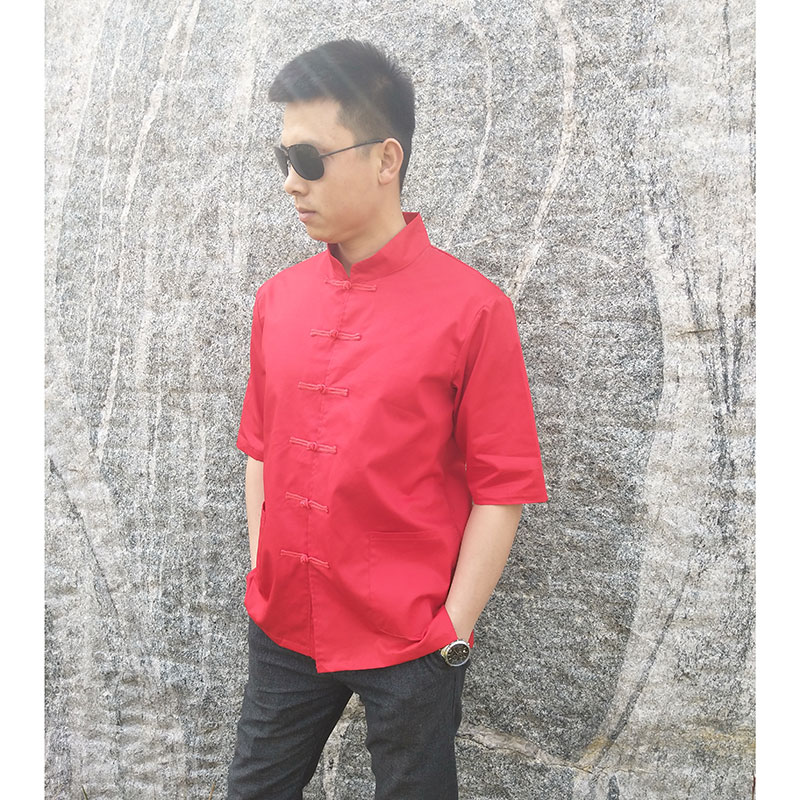 Quần short nam tay ngắn phù hợp với trang phục dân tộc retro quần jean nam