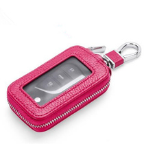 Genuine leather key bag Cute Car Zero Wallet Zipped Car Key Folding Key Remote Control Retrofit Shell