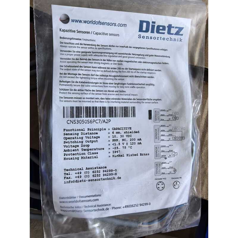 Negotiable Price for Dietz Cns3050S6Pc7/A2P Capacitive Sensor