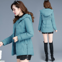  Light down cotton clothes womens short 2021 winter jacket small quilted jacket cotton coat stand-up collar Korean large size