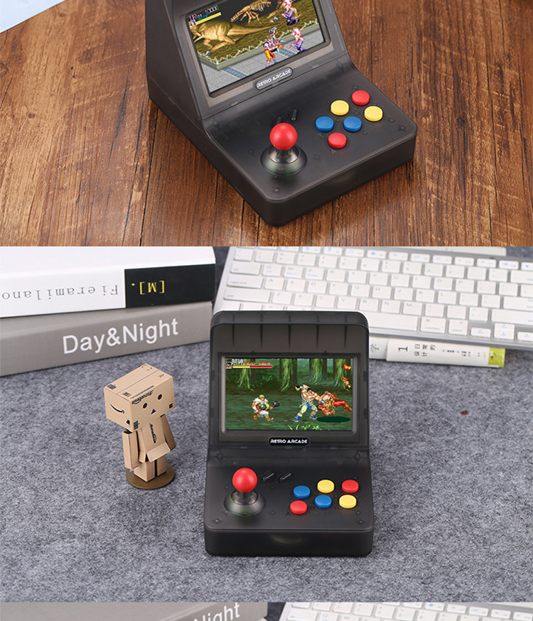 Cool con mini arcade Mini máy chủ tương tự retro hoài cổ cầm tay sạc màn hình lớn đôi rocker giao diện điều khiển trò chơi - Bảng điều khiển trò chơi di động máy cầm tay chơi game