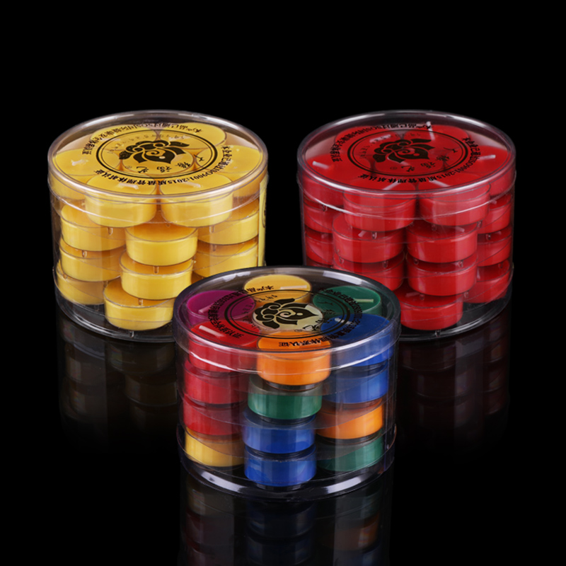 4 hours 28 capsules colorful ghee lamp plum flower grain oil lamp small candle cooking tea candle smokeless solid soy oil lamp candle