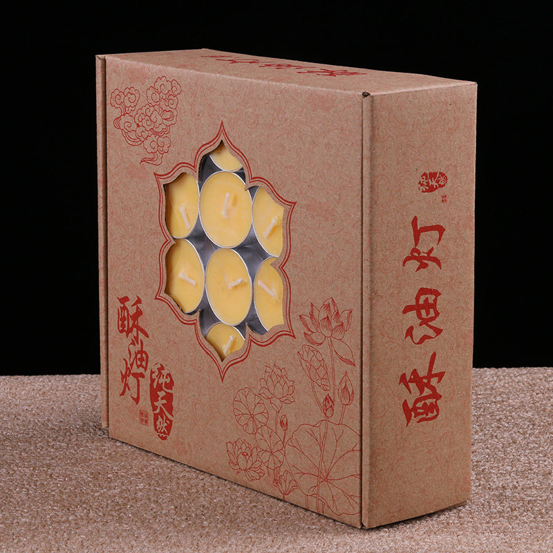 Butter lamp for the Buddha oil lamp home wax 100 grain 4 hours smokeless and odorless scented candle with candle supplies Buddha wax