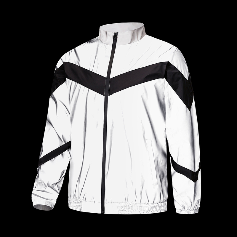 2025 Spring and Autumn Quick-Drying Windproof Reflective Stand Collar Jacket Trendy Men's Luminous Jacket with Splicing Design 2025 Spring and Autumn Quick-Drying Windproof Reflective Stand Collar Jacket Trendy Men's Luminous Jacket with Splicing Design