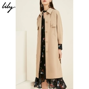 Lili lily2019 mùa hè của phụ nữ Lily chính thức khí chất áo khoác dài áo gió 119200C1101 - Trench Coat