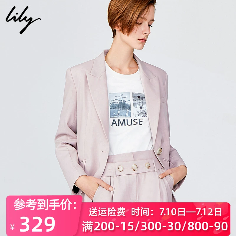 Lily Lily cửa hàng giảm giá chính thức 2020 quần áo mùa thu nữ Lily Hàn Quốc áo khoác rộng lỏng lẻo 2920 - Business Suit