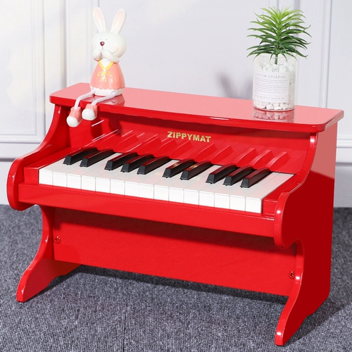 Деревянное электрическое пианино, маленький синтезатор, игрушка для раннего возраста для начинающих, раннее развитие